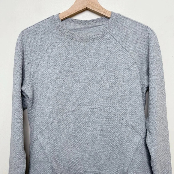 Lululemon Womens 4 Catch A Moment Crew Heathered Core  Light Grey - Picture 5 of 16